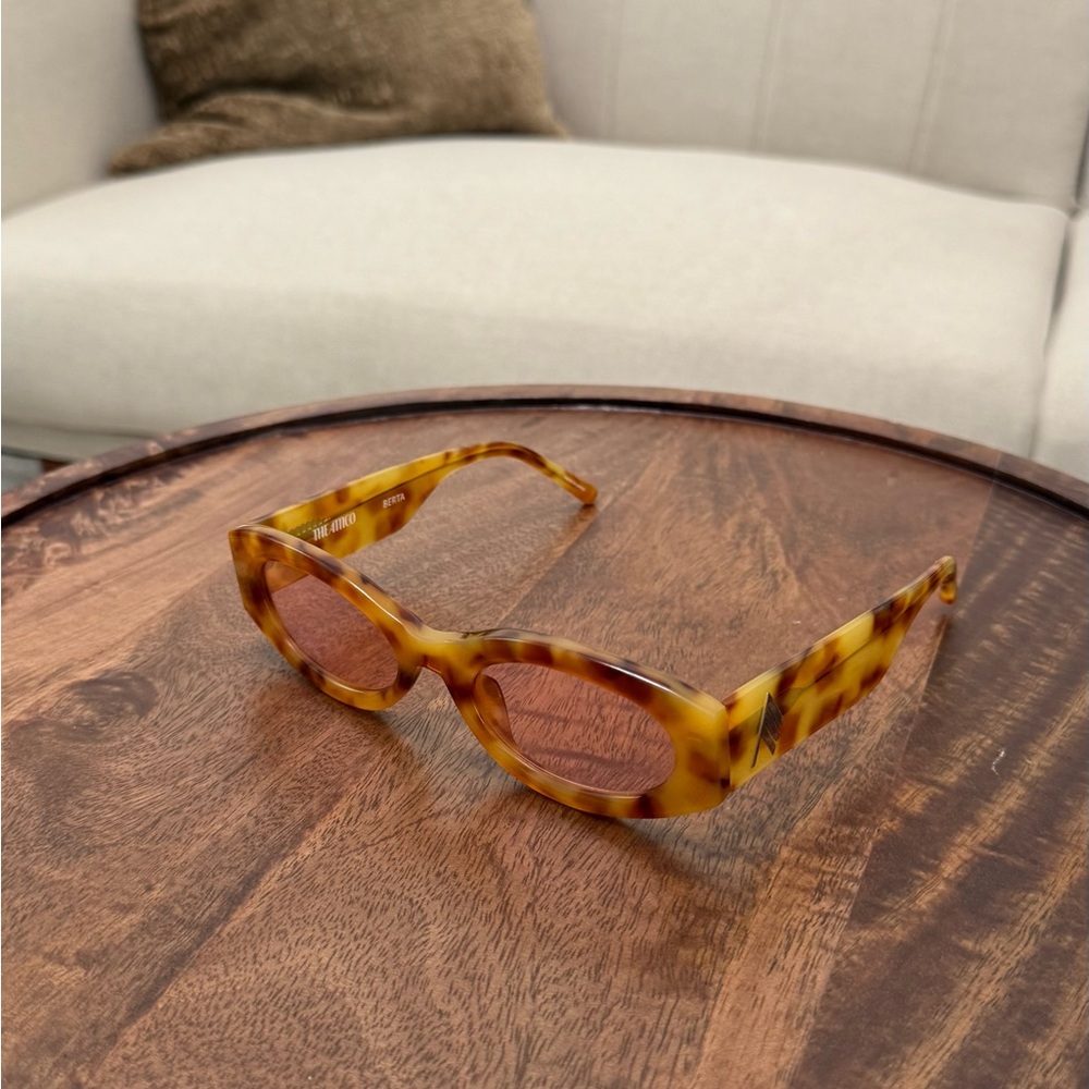 Attico x Linda Farrow Tortoise Shell Sunglasses with Pink Lenses